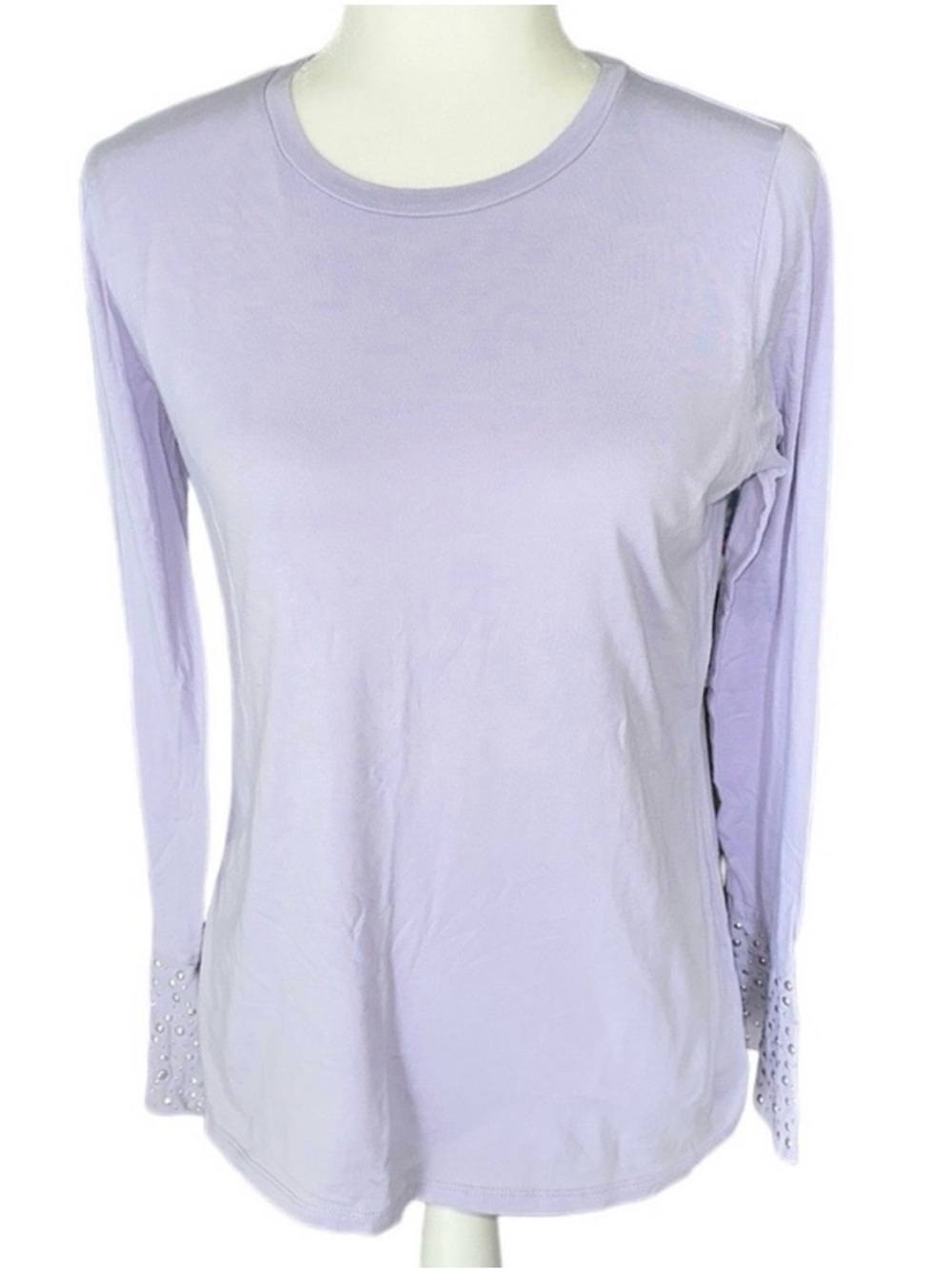 Michael Kors Light Purple / Lavender Long Embellished Bell Sleeve Top Size M